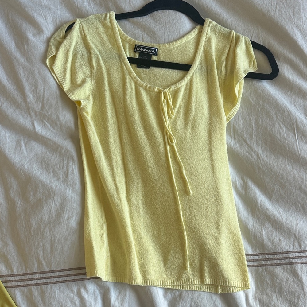 Vintage Light Yellow Women's Top